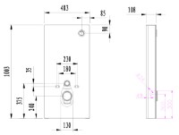 Бачок скрытого монтажа Ege Vitrifiye EVB3292 Black Glass фото №2 — интернет-магазин Desire.md