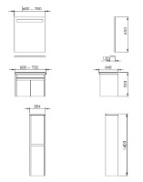 Dulap cu lavoar Martat Isik 70 Chestnut (11863) imaginea #2 — magazin online Desire.md