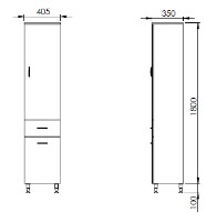 Шкаф-пенал Martat Olimpia White (11915) фото №2 — интернет-магазин Desire.md