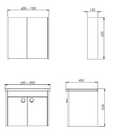 Dulap cu oglindă Martat Viola 65 White (11940) imaginea #3 — magazin online Desire.md