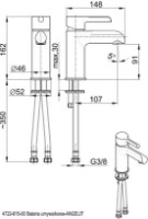 Baterie lavoar Armatura Angelit (94304) imaginea #2 — magazin online Desire.md