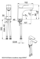 Смеситель для умывальника Armatura Mocait (95328) фото №2 — интернет-магазин Desire.md