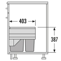 Урна Hailo Cargo-Basic CB Slide 50.3/35 (3609501) фото №2 — интернет-магазин Desire.md