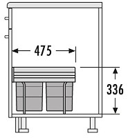 Урна Hailo Space-Saver-Tandem TR Swing 40.2/36 (3641121) фото №2 — интернет-магазин Desire.md
