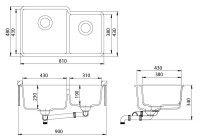 Chiuvetă de bucătărie Aquasanita Helika Arca SQA230L Ora imaginea #2 — magazin online Desire.md