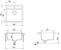 Chiuvetă de bucătărie Aquasanita Helika Tesa SQT100 Alumetallic imaginea #2 — magazin online Desire.md