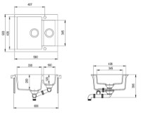 Кухонная мойка Aquasanita Helika Tesa SQT150 Silica фото №2 — интернет-магазин Desire.md