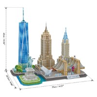 3D пазл-конструктор Cubic Fun City Line New York City (MC255h)