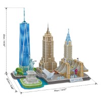 Puzzle 3D-constructor Cubic Fun City Line New York City (MC255h) imaginea #3 — magazin online Desire.md