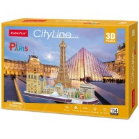 3D пазл-конструктор Cubic Fun City Line Paris (MC254h)