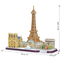 3D пазл-конструктор Cubic Fun City Line Paris (MC254h) фото №3 — интернет-магазин Desire.md