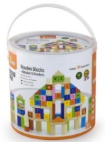Кубики Viga 100pcs Block Set - Alphabet and Numbers (50288)
