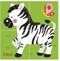 Кубики Viga 4pcs 6-side Cube Puzzle - Wild animal (50836) фото №4 — интернет-магазин Desire.md