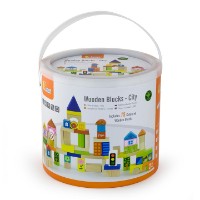 Cuburi Viga Block Set - City 75pcs (50287) imaginea #1 — magazin online Desire.md