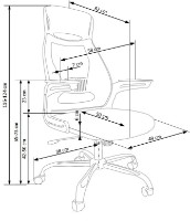 Офисное кресло Halmar Solaris Tilt Black/Gray фото №3 — интернет-магазин Desire.md