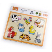 Развивающий набор Viga Flat Puzzle-Farm Animals (50017) фото №2 — интернет-магазин Desire.md
