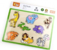 Развивающий набор Viga Flat Puzzle-Wild Animals (50019) фото №2 — интернет-магазин Desire.md
