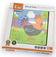 Пазл Viga 21 Grow-up Puzzle - Rooster (50113) фото №2 — интернет-магазин Desire.md