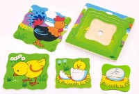 Пазл Viga 21 Grow-up Puzzle - Rooster (50113) фото №3 — интернет-магазин Desire.md