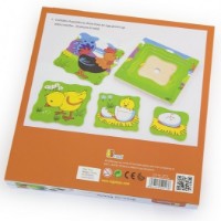 Пазл Viga 21 Grow-up Puzzle - Rooster (50113) фото №4 — интернет-магазин Desire.md