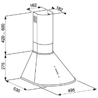 Вытяжка Tornado Violla 750 (60) LED Black фото №4 — интернет-магазин Desire.md