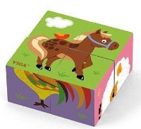 Кубики Viga 6-side Cube Puzzle - Farm Animals (50835) фото №2 — интернет-магазин Desire.md