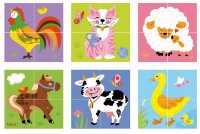 Кубики Viga 6-side Cube Puzzle - Farm Animals (50835)