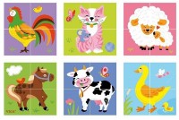 Кубики Viga 6-side Cube Puzzle - Farm Animals (50835) фото №3 — интернет-магазин Desire.md