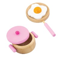 Набор посуды для кукол Viga Cooking Tool Set - Pink (50116)