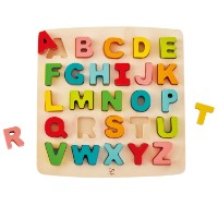 Развивающий набор Hape Chunky alphabet puzzle (E1551A) фото №2 — интернет-магазин Desire.md