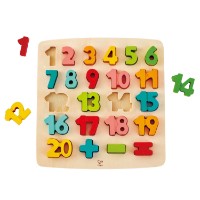 Развивающий набор Hape Chunky number puzzle (E1550A) фото №3 — интернет-магазин Desire.md