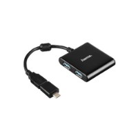 Разветвитель Hama 3.1 Hub USB-C Adapter Black (12325)