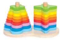 Пирамидка Hape Double Rainbow Stacker (E0406A) фото №2 — интернет-магазин Desire.md