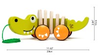 Игрушка каталка Hape Walk-a-long Crocodile (E0348A) фото №2 — интернет-магазин Desire.md