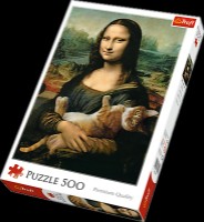 Puzzle Trefl 500 Mona Lisa and Purring Kitty (37294) imaginea #2 — magazin online Desire.md