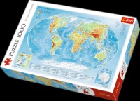 Puzzle Trefl 1000 Physical map of the world (10463) imaginea #2 — magazin online Desire.md
