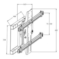 Кронштейн для ТВ Multibrackets M Universal Flexarm XL Tilt 600x400 Silver фото №5 — интернет-магазин Desire.md
