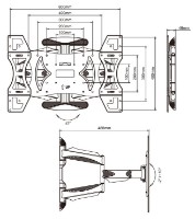 Кронштейн для ТВ Multibrackets M Vesa Flexarm Full Motion Dual 600x400