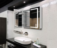 Шкаф с зеркалом J-Mirror Andrea 60x60 Glass Aluminium