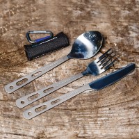 Tacâmuri pentru camping Lifeventure Titanium Cutlery Carabine 9515 imaginea #2 — magazin online Desire.md
