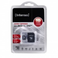 Карта памяти Intenso MicroSD 16GB Class 10 + SD Adapter фото №1 — интернет-магазин Desire.md