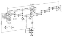 Кронштейн для монитора Multibrackets M Deskmount Basic Triple фото №5 — интернет-магазин Desire.md