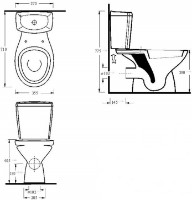 Vas WC Ege Vitrifiye Kapya (15203) imaginea #2 — magazin online Desire.md
