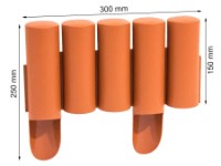 Gard decorativ pentru gradina Prosperplast Palisada Teracota IPALPLUS-R624 imaginea #3 — magazin online Desire.md