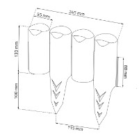 Садовое ограждение Prosperplast Palisada Teracota IPBO-R624 фото №2 — интернет-магазин Desire.md
