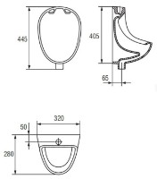 Писсуар Cersanit President P101 (K08-013) фото №3 — интернет-магазин Desire.md