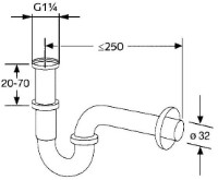 Сифон для раковины Kludi G1 1/4 (1025005-00) фото №2 — интернет-магазин Desire.md