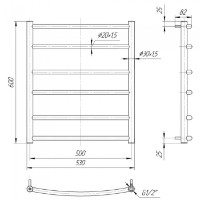 Uscător de prosoape Perfetto Clasic 600x500 imaginea #2 — magazin online Desire.md
