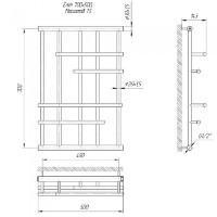 Полотенцесушитель Perfetto Elite 730х500x700 фото №2 — интернет-магазин Desire.md