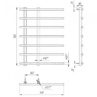 Полотенцесушитель Perfetto Marseli 700x530x160 фото №2 — интернет-магазин Desire.md